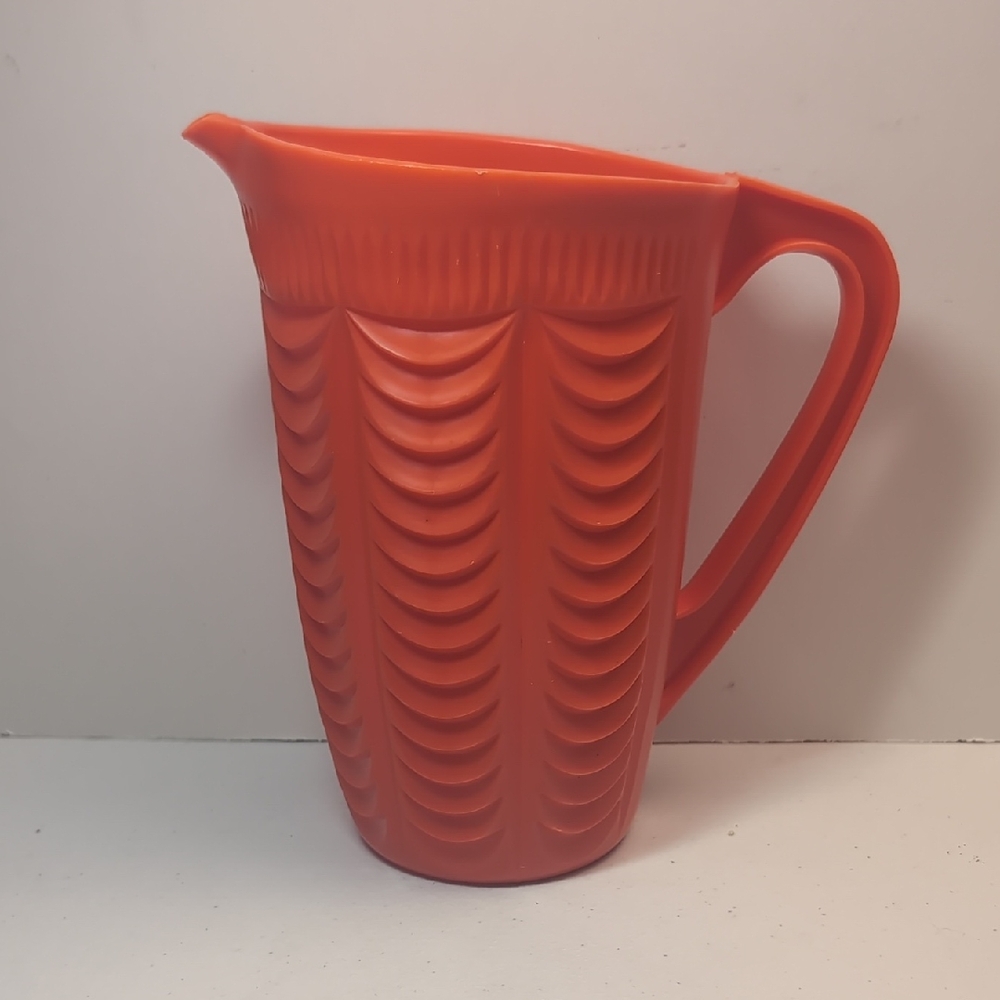 Vintage Arnold Ware Orange Pitcher MCM